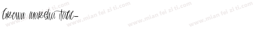 Brown Marsha Italic字体转换